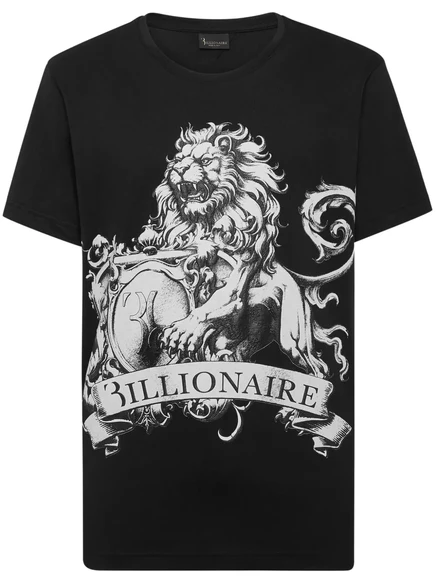 Мужская футболка Billionaire с логотипом, черная