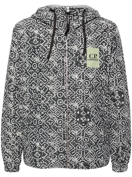 Мужская куртка C.P. Company Inca-print с капюшоном, зеленая