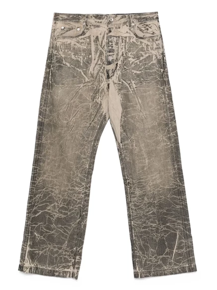 Мужские джинсы rick owens drkshdw хлопковые, серые