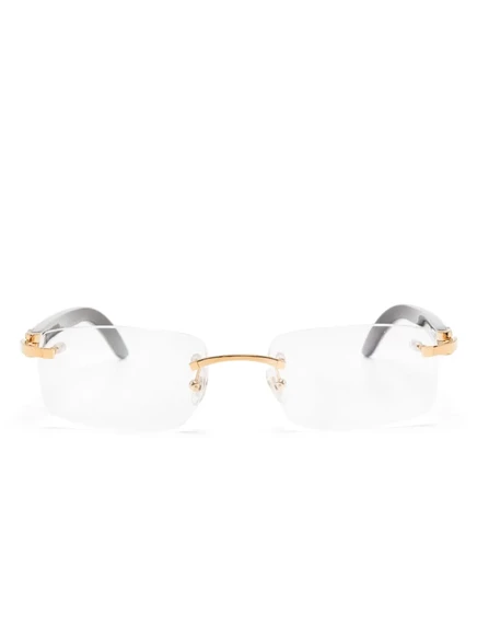 Очки Cartier Eyewear прямоугольные безободковые, золотистые