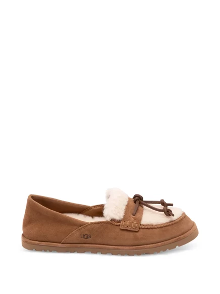 Женские лоферы UGG Zora с овчиной, коричневые