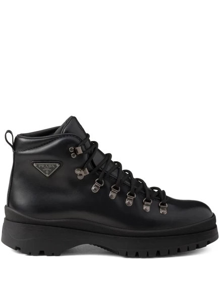 Мужские ботинки Prada Brixxen кожаные, черные