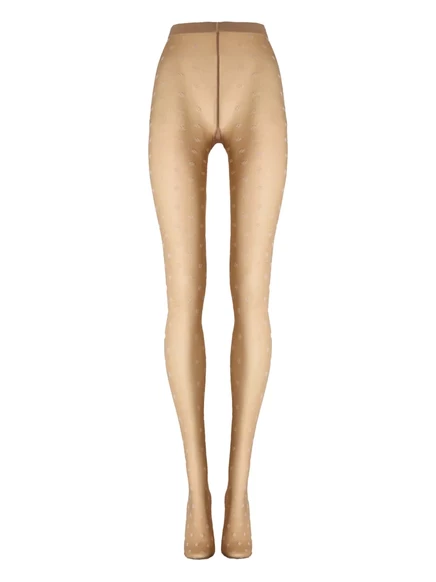 Женские колготки Wolford с цветочным узором, телесные