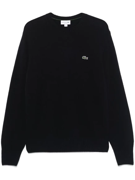 Шерстяной свитер с круглым вырезом от Lacoste blue