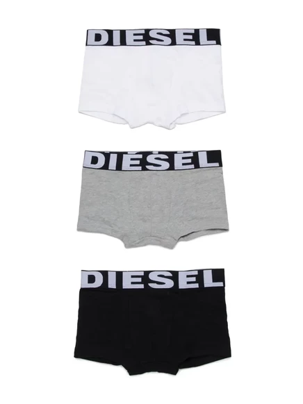 Боксеры с логотипом Diesel Kids на поясе (в упаковке из трех штук) black