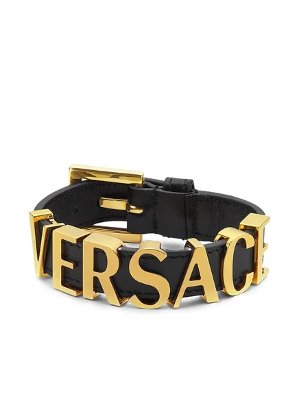 Браслет с надписью с логотипом Versace gold