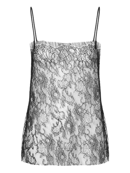 Женский кружевной топ Alberta Ferretti, черный