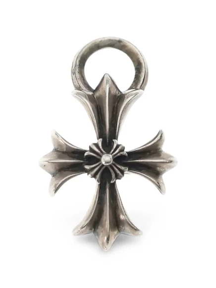 Мужской кулон Chrome Hearts Double CH Plus, серебристый