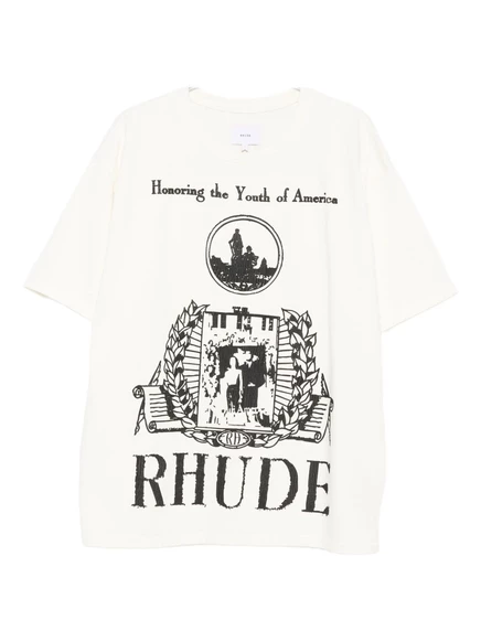Мужская футболка RHUDE Summerland с принтом, белая