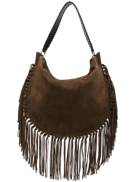 Мягкая сумка-хобо ISABEL MARANT Oskan  brown