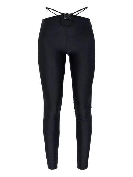Женские леггинсы Versace Jeans Couture, с вырезами, черные
