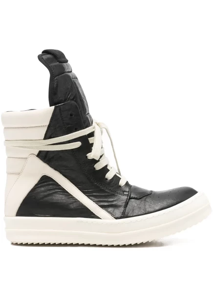 Женские кроссовки Rick Owens Geobasket на молнии, черно-белые