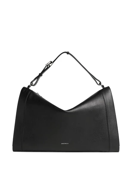 Большая кожаная сумка Coccinelle Elinor через плечо black