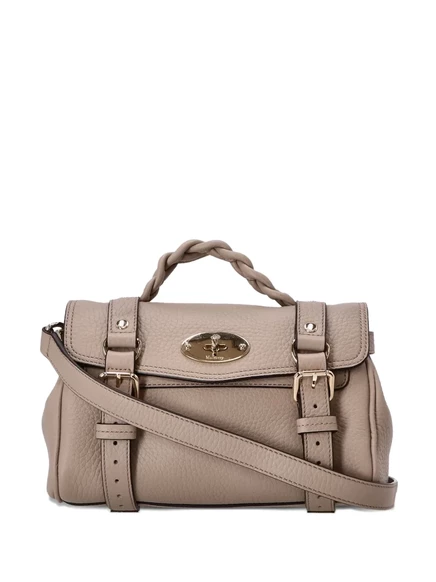 Женская сумка Mulberry Mini Alexa из зернистой кожи, серая