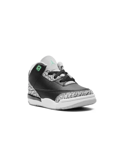 Кроссовки для мальчиков Jordan Air 3, черно-зелёные