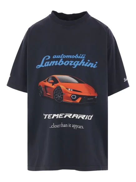 Мужская футболка Balenciaga Lamborghini, черная
