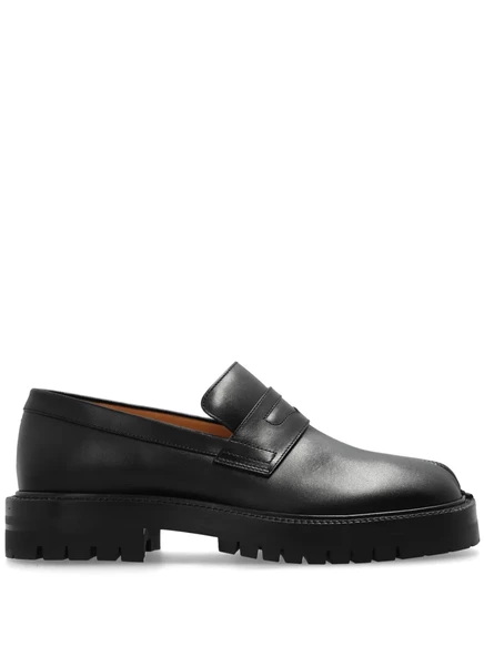Женские лоферы Maison Margiela Tabi кожаные, черные