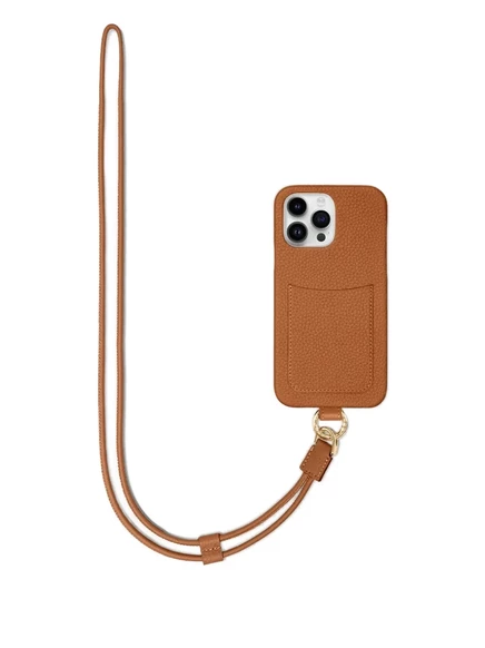 Чехол для телефона MAISON de SABRÉ iPhone 15 Pro Max sling с отделением для карт памяти brown