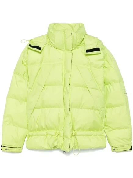 Женская пуховая куртка Adidas by Stella McCartney TrueNature, неоново-зеленая