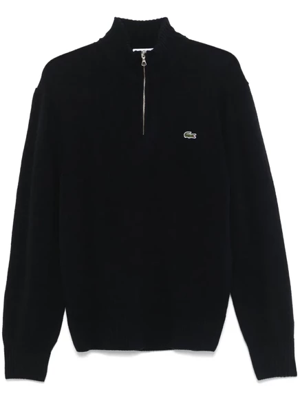 Свитер Lacoste на молнии до половины длины blue