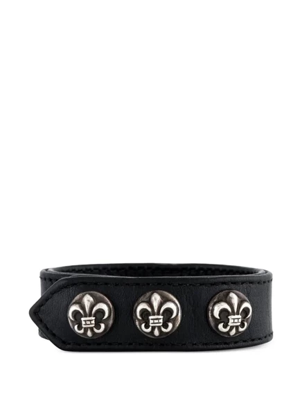 Мужской браслет Chrome Hearts fleur-de-lis, черный