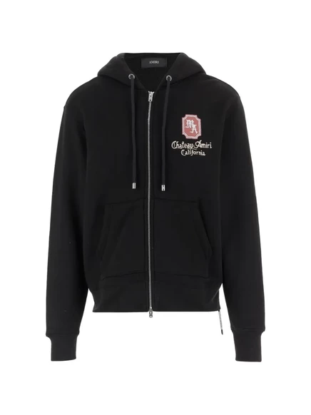 Мужская хлопковая толстовка AMIRI на молнии с принтом