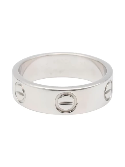 Кольцо Cartier Love 18K белое золото, серебристое