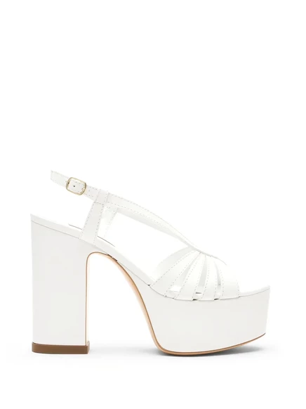 Женские босоножки Casadei Elsa на платформе, белые