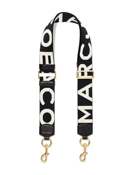 Женский ремень для сумки Marc Jacobs The Strap, черно-белый