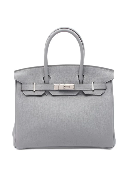 Женская сумка Hermès Birkin 30 2025 из телячьей кожи Togo со серебристой фурнитурой, серая