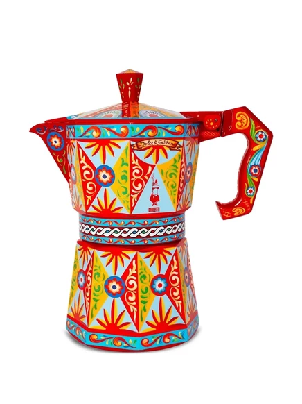 Мока-кофеварка Dolce & Gabbana Casa x Bialetti Moka Express на 50 чашек, оранжевая
