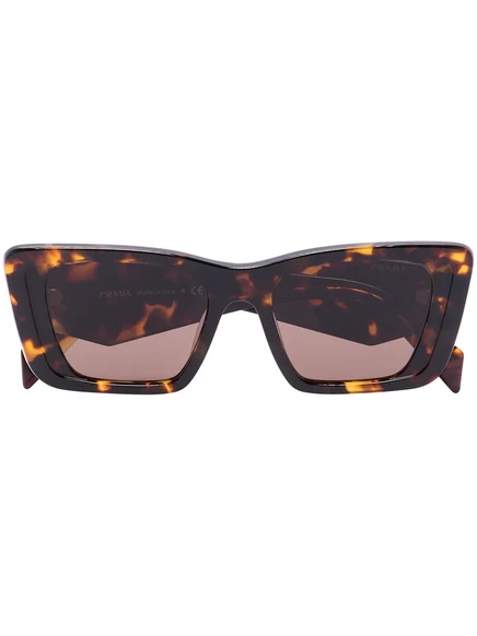 Солнцезащитные очки Prada Eyewear в негабаритной прямоугольной оправе brown