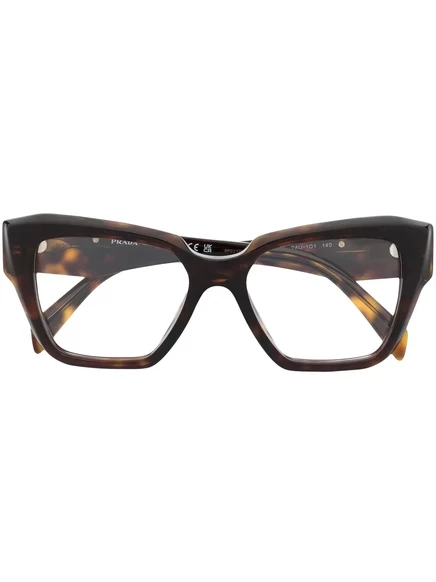 Очки с логотипом Prada Eyewear-мемориальная доска brown