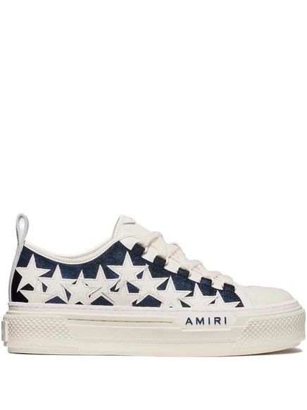 Джинсовые кроссовки AMIRI Stars Court с низким берцем neutrals