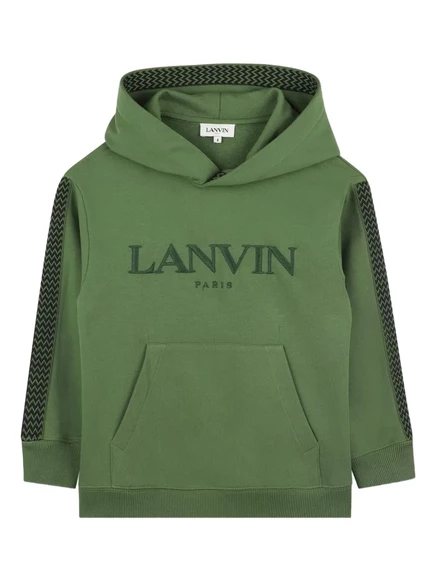 Худи для мальчиков Lanvin Enfant с логотипом, зеленая