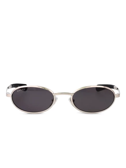 Унисекс солнцезащитные очки Gucci Eyewear, серебристые
