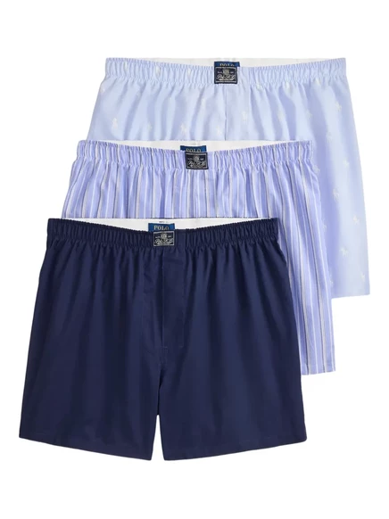 Мужские боксеры Polo Ralph Lauren 3 шт. хлопок, синие