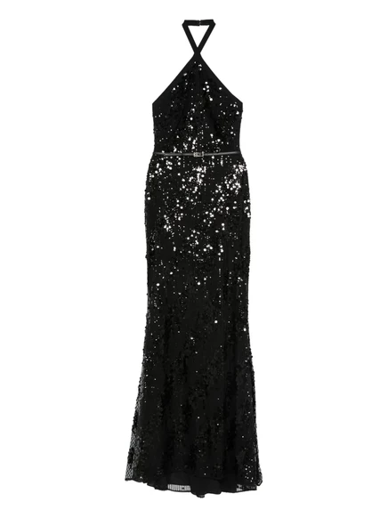 Женское платье Elie Saab с пайетками, черное