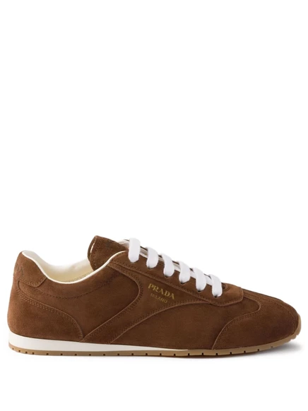 Замшевые кроссовки Prada brown