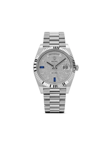 Мужские часы Rolex Day‑Date 40 мм, белое золото, серый