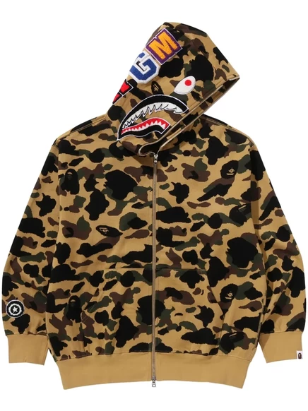 Толстовка с леопардовым принтом BATHING APE® для купания yellow