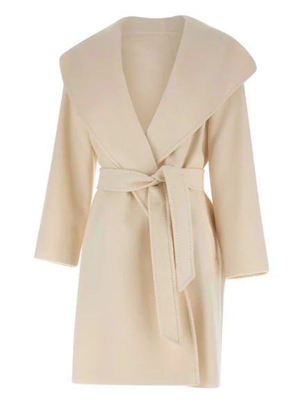 Женское шерстяное пальто Max Mara оверсайз, бежевое