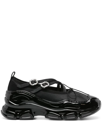 Расшитые бисером кроссовки-трекеры Simone Rocha black