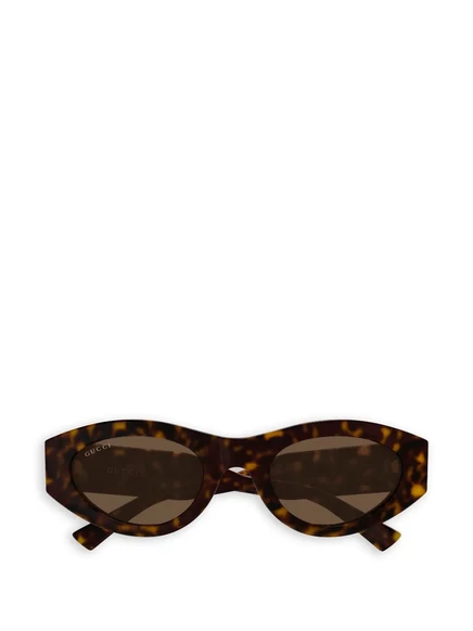 Унисекс солнцезащитные очки Gucci Eyewear круглые, коричневые