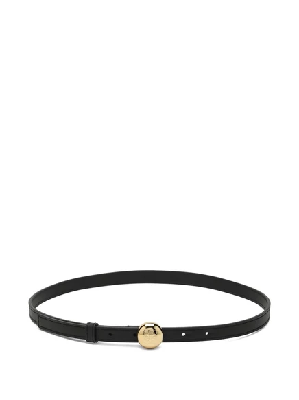 Кожаный ремень с логотипом LOEWE black