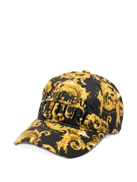 Мужская кепка Versace Jeans Couture барокко, черно-желтая