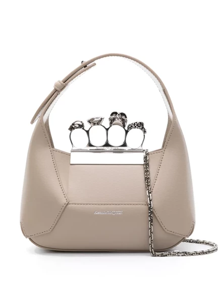 Женская мини-сумка Alexander McQueen Hobo, бежевая