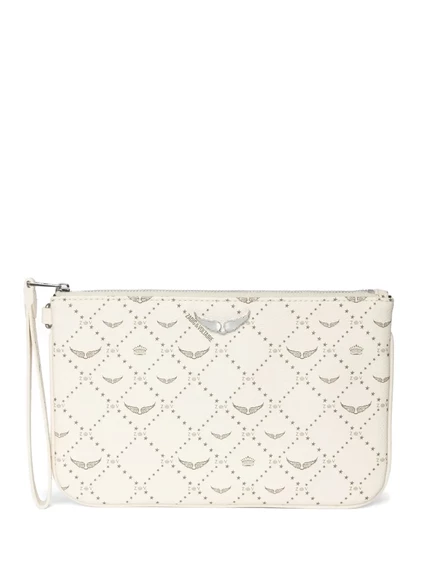 Женский клатч Zadig&Voltaire с монограммой, белый