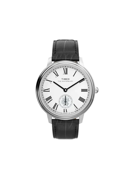 Мужские часы Timex Waterbury 40 мм сталь, белый циферблат