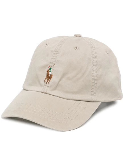 Мужская кепка Polo Ralph Lauren с вышитым логотипом, бежевая